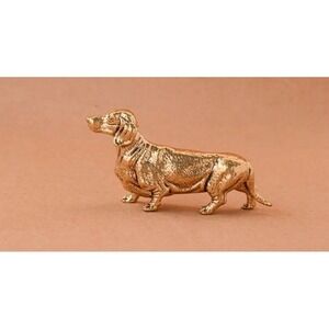 Dog Brass Dachshund Large Dogs Metal Sculpture Figurine New